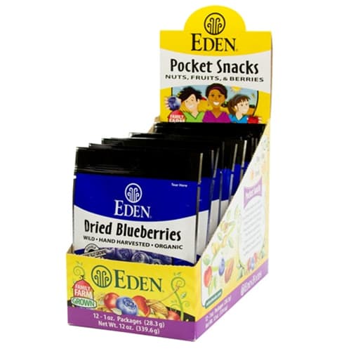 Eden Foods Pocket Snacks Organic Dried Blueberries