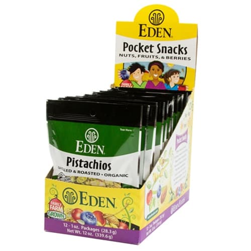 Eden Foods Pocket Snacks Organic Pistachios