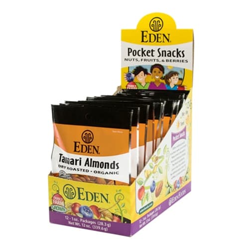 Eden Foods Pocket Snacks Organic Tamari Almonds