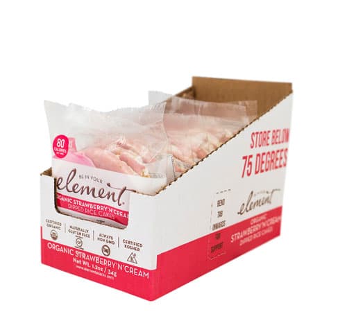 Element Organic Dipped Rice Cakes Strawberry 'N Cream