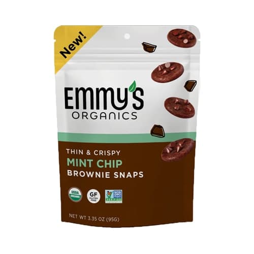 Emmy'S Organics Crispy Brownie Snaps Mint Chip