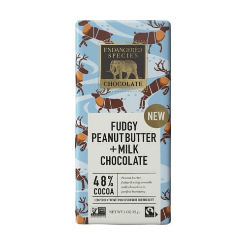 Endangered Species Chocolate Bar Fudgy Peanut Butter & Milk Chocolate