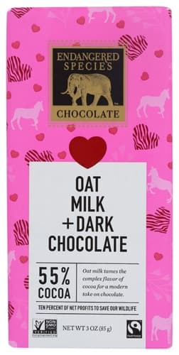 Endangered Species Dark Chocolate Bar Oatmilk Rice Crisp