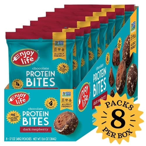 Enjoy Life Chocolate Protein Bites Gluten Free Allergy Friendly Dark Raspberry