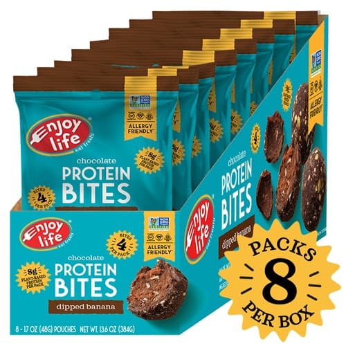 Enjoy Life Chocolate Protein Bites Gluten Free Allergy Friendly Dipped Banana