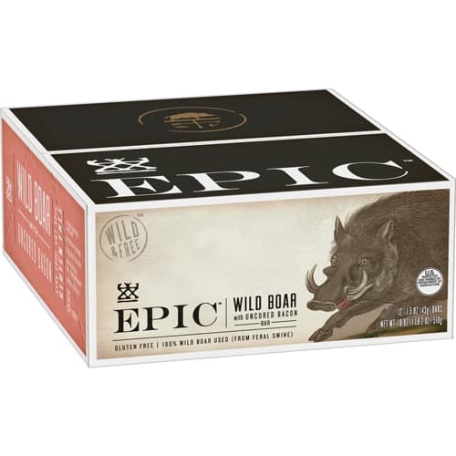 Epic Nutrition Wild Boar Bar Gluten Free Uncured Bacon