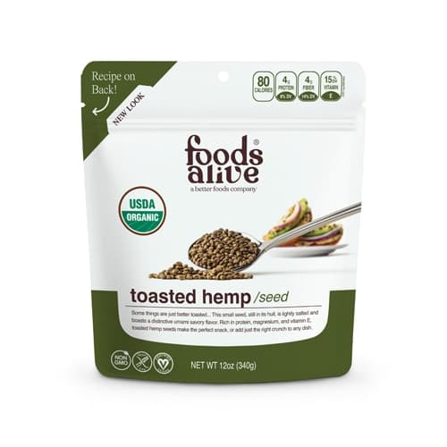 Foods Alive Organic Superfoods Toasted Hemp Seed With Sea Salt
