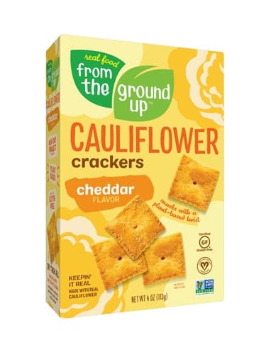 From The Ground Up Cauliflower Crackers Cheddar