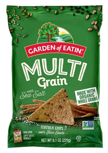 Garden Of Eatin' Multi Grain Tortilla Chips With Flax Seeds Sea Salt