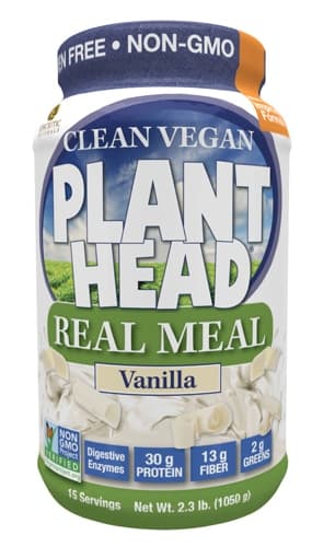 Genceutic Naturals Plant Head Real Meal, Vanilla Flavor