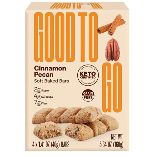 Good To Go Soft Baked Keto Snack Bars Cinnamon Pecan