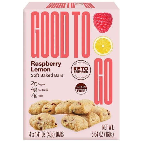 Good To Go Soft Baked Keto Snack Bars Raspberry Lemon