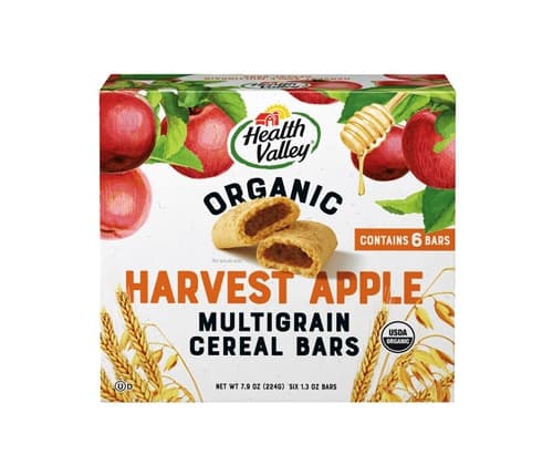 Health Valley Organic Multigrain Cereal Bars Harvest Apple