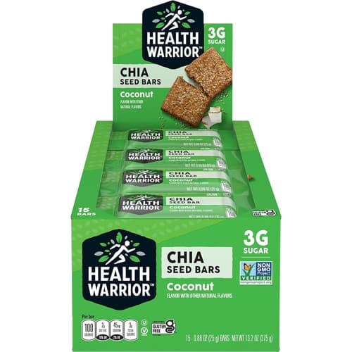 Health Warrior Chia Bars Gluten Free Vegan Coconut