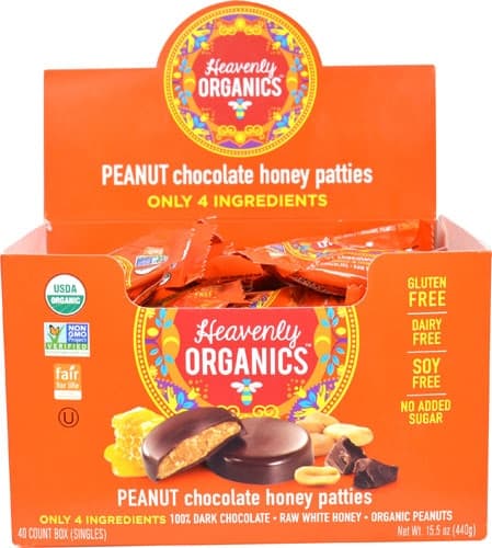 Heavenly Organics Honey Patties Gluten Free Chocolate Peanut