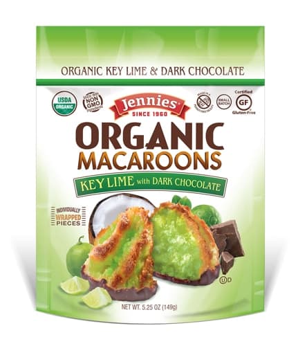 Jennies Organic Key Lime Macaroon With Dark Chocolate