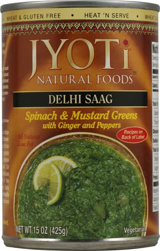 Jyoti Delhi Saag Spinach And Mustard Greens With Ginger And Peppers
