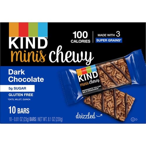 Kind Gluten Free Chewy Minis Oat Bars Dark Chocolate
