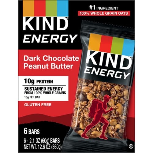 Kind Gluten Free Whole Grain Engery Bars Dark Chocolate Peanut Butter