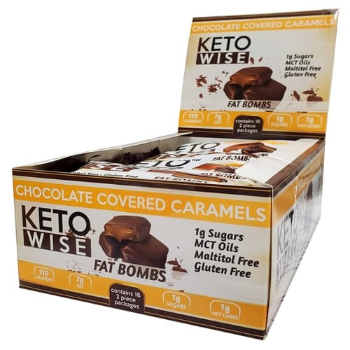 Keto Wise Fat Bomb Chocolate Covered Caramels