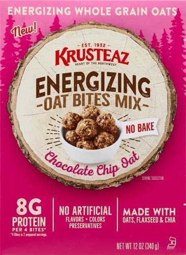 Krusteaz No Bake Energizing Oat Bites Mix Chocolate Chip Oat