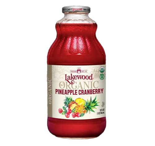 Lakewood Organic Non-Gmo Juice Pineapple Cranberry