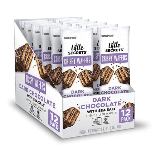 Little Secrets Llc Crispy Wafers Dark Chocolate With Sea Salt