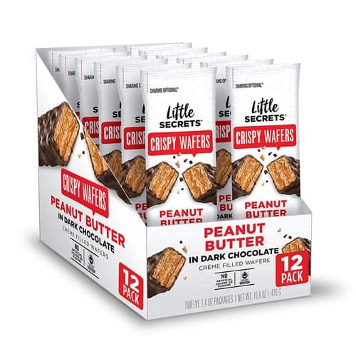 Little Secrets Llc Crispy Wafers Dark Chocoolate Peanut Butter