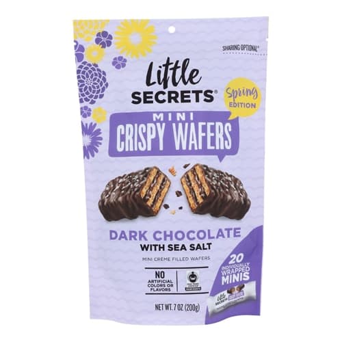 Little Secrets Spring Edition Mini Crispy Wafers Dark Chocolate With Sea Salt