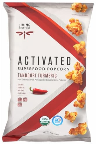 Living Intentions Activated Superfood Popcorn Tandoori Turmeric