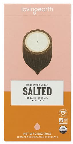 Loving Earth Organic Vegan Chocolate Bar Salted