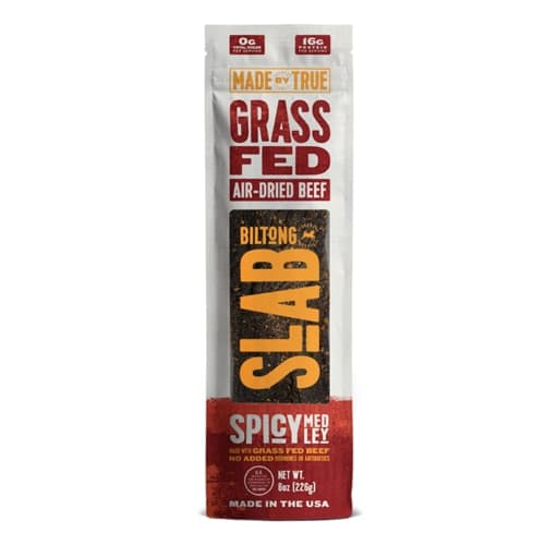 Made By True Grass Fed Whole Beef Biltong Slab Spicy Medley