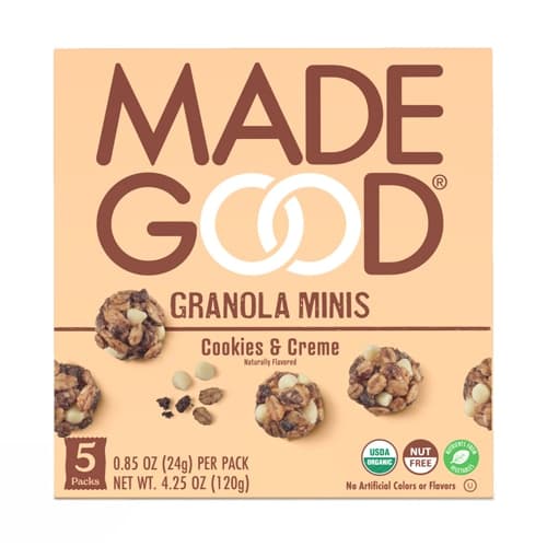 Madegood Organic Gluten Free Granola Minis Cookies & Creme