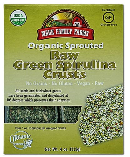 Mauk Family Farms Organic Sprouted Raw Crusts Green Spirulina