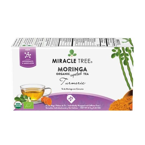 Miracle Tree Organic Moringa Superfood Tea Turmeric