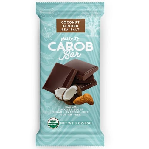 Missy J'S Carob Bar Vegan Gluten Free Coconut Almond & Sea Salt