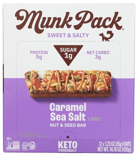 Munk Pack Caramel Sea Salt Nut & Seed Keto Bar Case