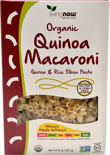 Now Foods Livingnow Organic Quinoa Macaroni & Rice Elbow Pasta