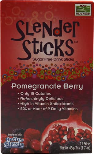 Now Foods Slender Sticks Sugar Free Drink Sticks Pomegranate Berry