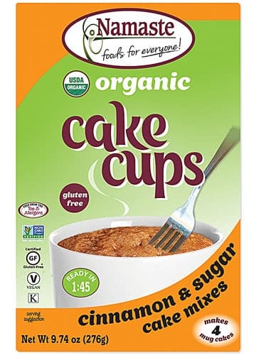 Namaste Foods Organic Cake Cup Mix Packs Gluten Free Cinnamon Sugar
