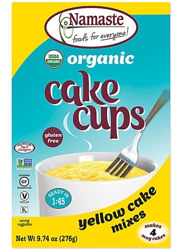 Namaste Foods Organic Cake Cup Mix Packs Gluten Free Yellow Cake