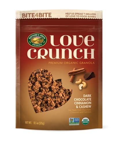 Nature'S Path Love Crunch Premium Organic Granola Dark Chocolate Cinnamon & Cashew
