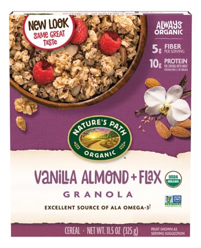 Nature'S Path Organic Granola Cereal Vanilla Almond + Flax