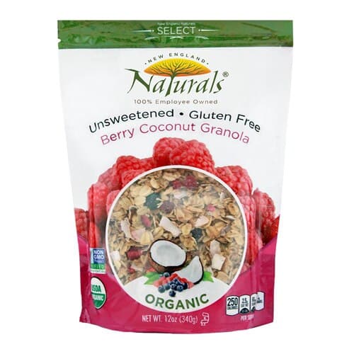 New England Naturals Unsweetened Gluten Free Granola Berry Coconut