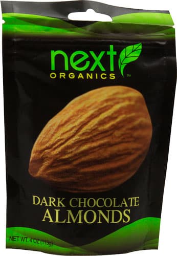 Next Organics Dark Chocolate Covered Snacks Almond