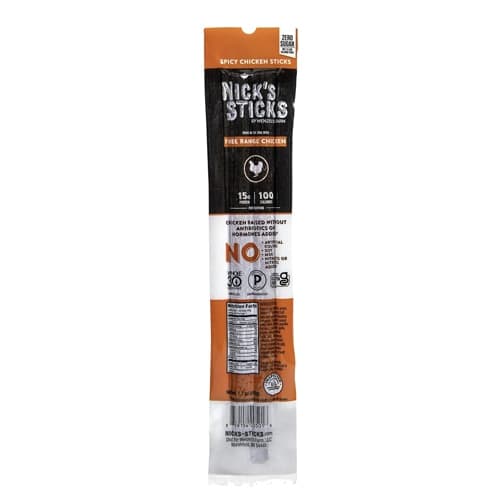 Nick'S Sticks Free Range Chicken Snack Sticks Spicy