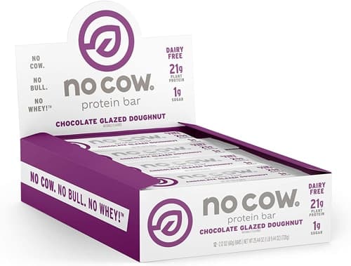 No Cow Protein Bar Chocolate Glazed Doughnut