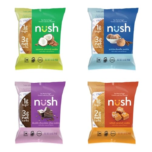 Nush Foods Low-Carb Cookies Mixed Flavors