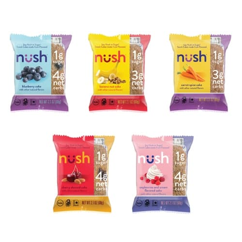 Nush Foods Low-Carb Gluten-Free Cakes Mixed Flavors