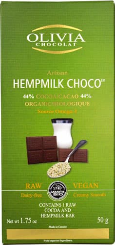 Olivia Chocolat Artisan Hempmilk Choco Bar Organic